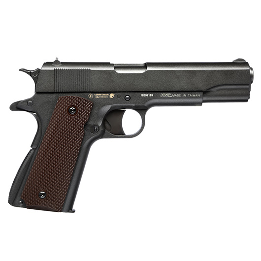 KWC M1911 CO2 Luftpistole Kal. 4,5mm Diabolo Metallschlitten grau/braun Bild 3