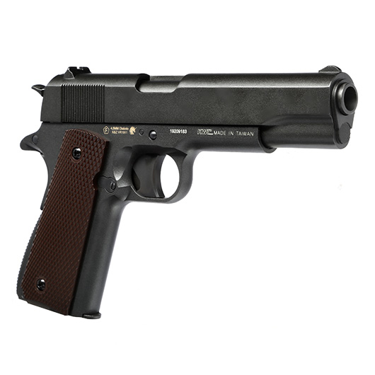 KWC M1911 CO2 Luftpistole Kal. 4,5mm Diabolo Metallschlitten grau/braun Bild 7