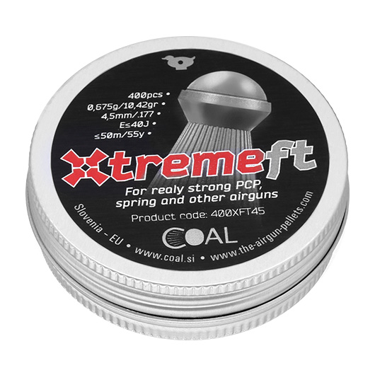 Coal Rundkopf-Diabolo Xtremeft geriffelter Schaft Kal. 4,5 mm 400er Dose Stck Bild 1