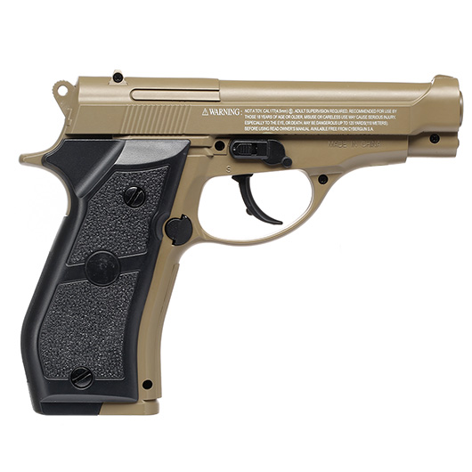 Swiss Arms P84 CO2 Pistole NBB Kal. 4,5mm Stahl BB Vollmetall tan Bild 3