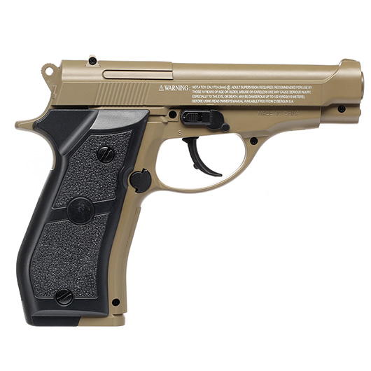 Swiss Arms P84 CO2 Luftpistole Kal. 4,5mm BB Non Blowback Vollmetall tan Bild 3