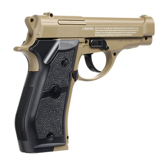Swiss Arms P84 CO2 Pistole NBB Kal. 4,5mm Stahl BB Vollmetall tan Bild 6