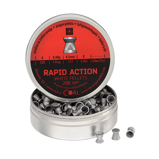 Coal Flachkopf Diabolos Rapid Action geriffelter Schaft Kal. 4,5 mm 200er Dose fr Trommelmagazine