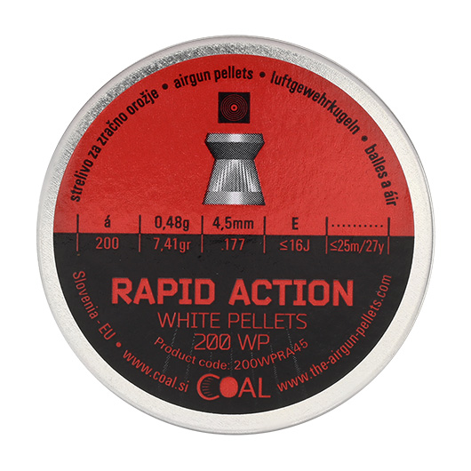Coal Flachkopf Diabolos Rapid Action geriffelter Schaft Kal. 4,5 mm 200er Dose fr Trommelmagazine Bild 3