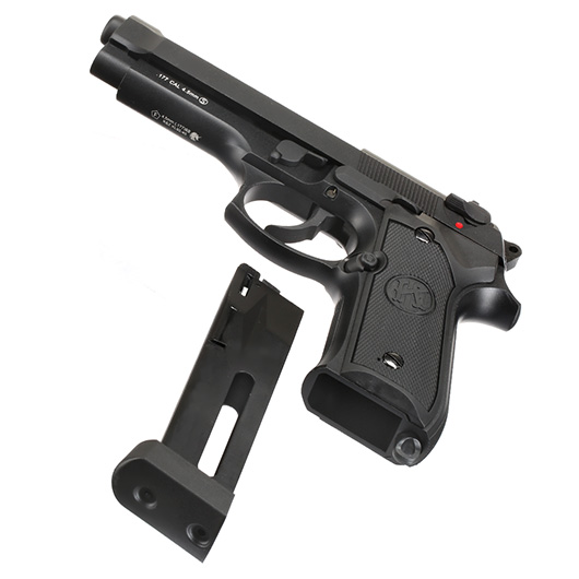 KLI M92 CO2 Luftpistole Kal. 4,5 mm BB Vollmetall Blowback schwarz Bild 5