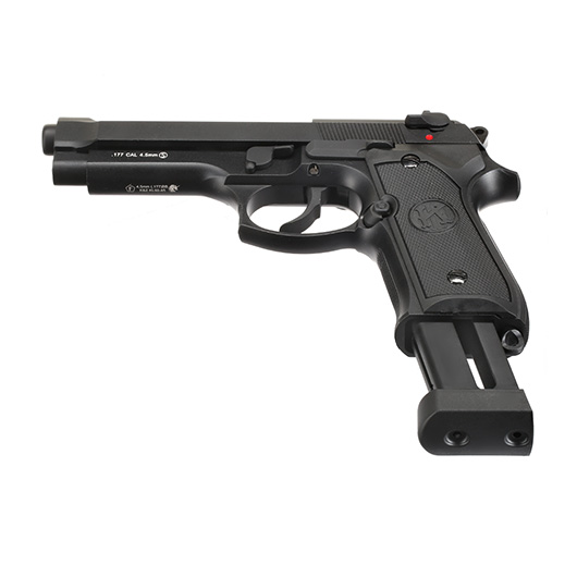 KLI M92 CO2 Luftpistole Kal. 4,5 mm BB Vollmetall Blowback schwarz Bild 6