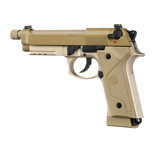 KLI M92A3 CO2 Luftpistole Kal. 4,5 mm BB Vollmetall Blowback Desert Tan Bild 2