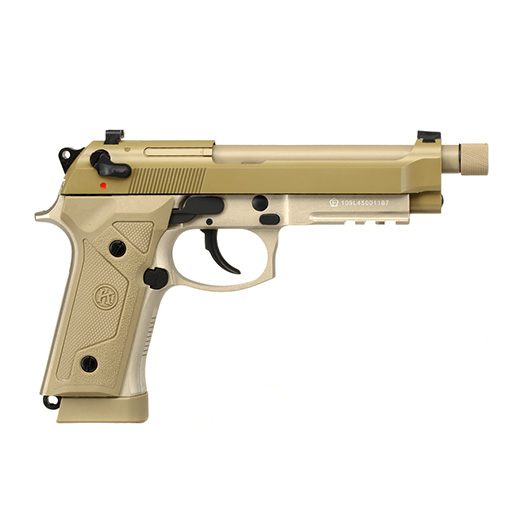 KLI M92A3 CO2 Luftpistole Kal. 4,5 mm BB Vollmetall Blowback Desert Tan Bild 3