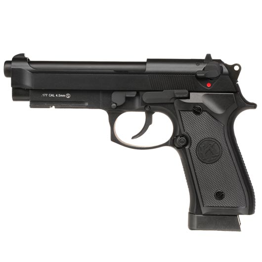 KLI M92A1 CO2 Luftpistole Kal. 4,5 mm BB Vollmetall Blowback schwarz