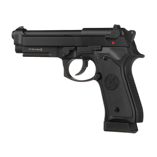 KLI M92A1 CO2 Luftpistole Kal. 4,5 mm BB Vollmetall Blowback schwarz Bild 2