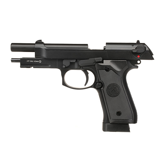 KLI M92A1 CO2 Luftpistole Kal. 4,5 mm BB Vollmetall Blowback schwarz Bild 4