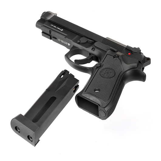 KLI M92A1 CO2 Luftpistole Kal. 4,5 mm BB Vollmetall Blowback schwarz Bild 5