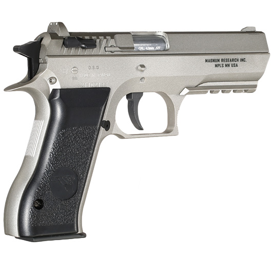 Baby Desert Eagle CO2-Luftpistole Kal. 4,5mm Stahl-BB NBB Metallschlitten silber Bild 3