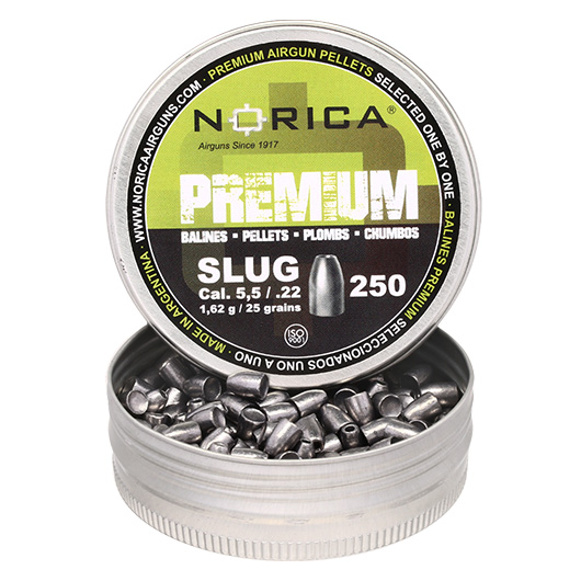 Norica Premium Diabolo Slug Kal. 5,5mm Hohlspitz 1,62g 250er Dose