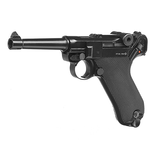 KWC P08 CO2 Luftpistole Kal. 4,5 mm BB Vollmetall Blowback schwarz Bild 1