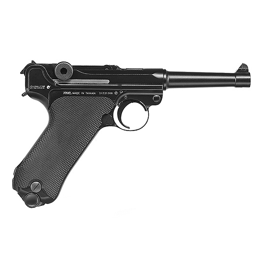 KWC P08 CO2 Luftpistole Kal. 4,5 mm BB Vollmetall Blowback schwarz Bild 3