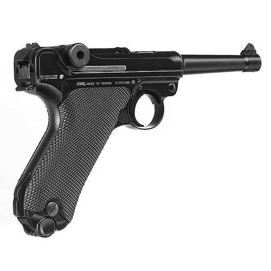 KWC P08 CO2 Luftpistole Kal. 4,5 mm BB Vollmetall Blowback schwarz Bild 7