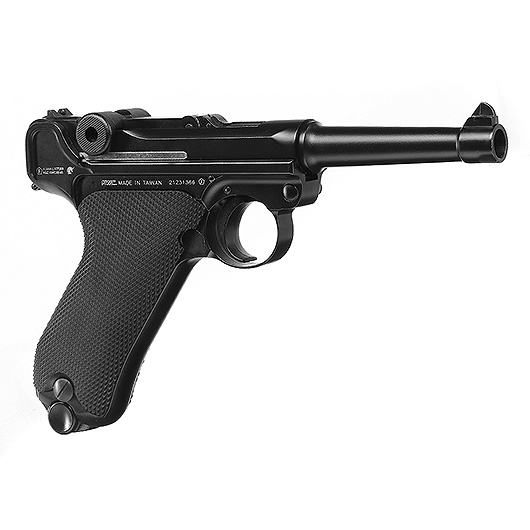 KWC P08 CO2 Luftpistole Kal. 4,5 mm BB Vollmetall Blowback schwarz Bild 8