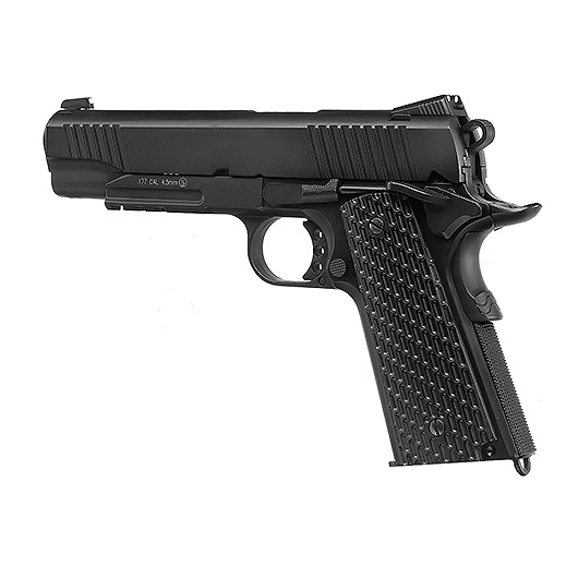 KWC M1911 Tactical CO2-Luftpistole Kal. 4,5 mm Stahl-BB Vollmetall Blowback schwarz Bild 2