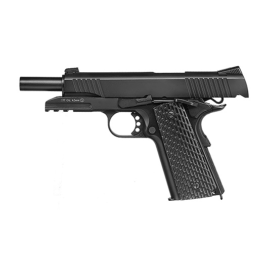 KWC M1911 Tactical CO2-Luftpistole Kal. 4,5 mm Stahl-BB Vollmetall Blowback schwarz Bild 4