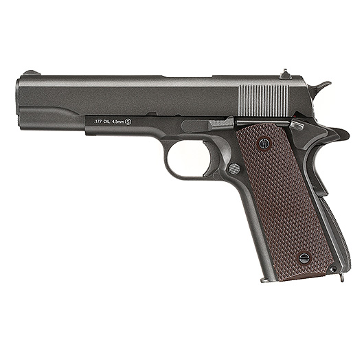 KWC M1911A1 Military CO2 Luftpistole Kal. 4,5 mm BB Vollmetall Blowback Parkerized