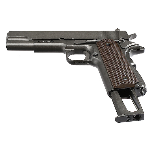 KWC M1911A1 Military CO2 Luftpistole Kal. 4,5 mm BB Vollmetall Blowback Parkerized Bild 6