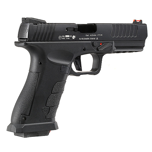 APS Shark CO2 Luftpistole Kal. 4,5 mm BB Metallschlitten Blowback schwarz Bild 7