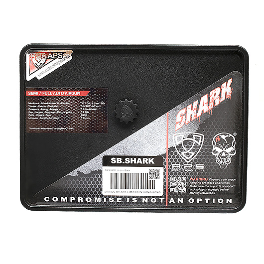 APS Shark CO2 Luftpistole Kal. 4,5 mm BB Metallschlitten Blowback schwarz Bild 9