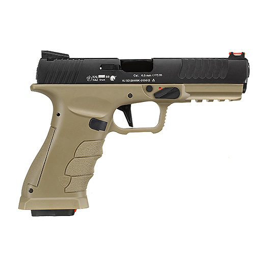 APS Shark CO2 Luftpistole Kal. 4,5 mm BB Metallschlitten Blowback Dark Earth Bild 3