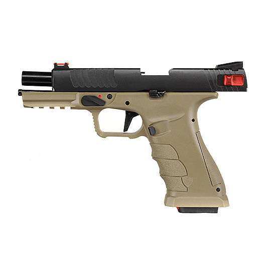 APS Shark CO2 Luftpistole Kal. 4,5 mm BB Metallschlitten Blowback Dark Earth Bild 4