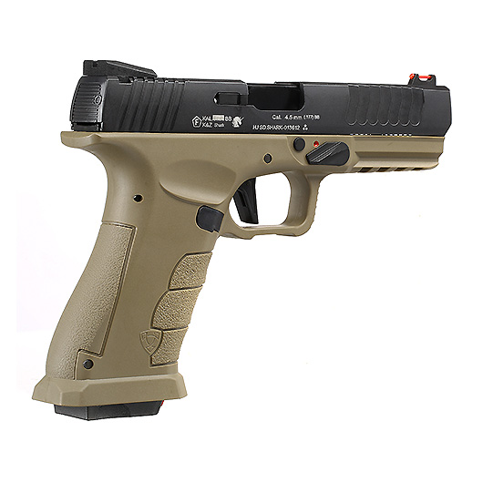APS Shark CO2 Luftpistole Kal. 4,5 mm BB Metallschlitten Blowback Dark Earth Bild 7