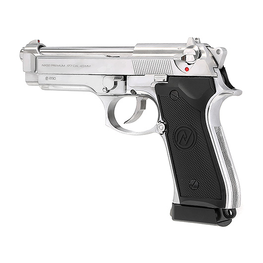 NxWerks NX 92 Premium CO2 Luftpistole Kal. 4,5mm BB Metallschlitten Blowback chrom Bild 2