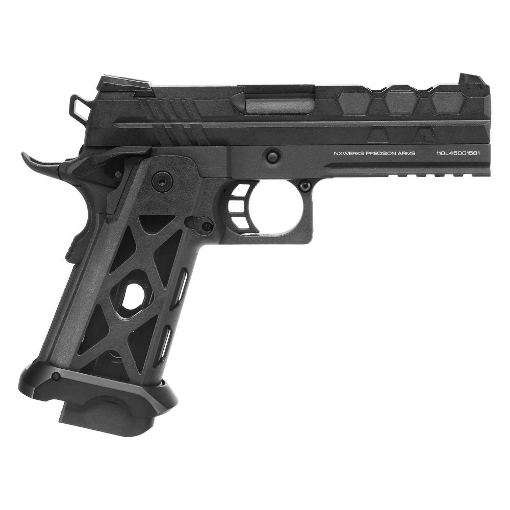 NxWerks NX1911 Shadow CO2 Luftpistole Kal. 4,5mm BB Metallschlitten Blowback schwarz Bild 4
