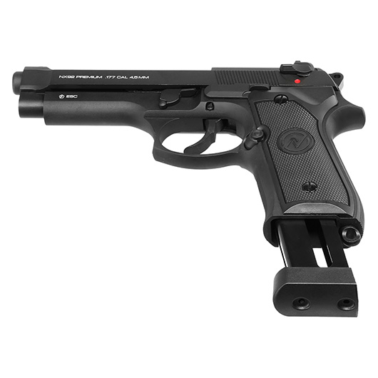 NxWerks NX 92 Premium CO2-Luftpistole Kal. 4,5mm Stahl-BB Blowback Metallschlitten schwarz Bild 6