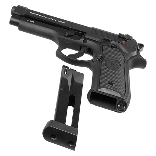 NxWerks NX 92 Premium CO2-Luftpistole Kal. 4,5mm Stahl-BB Blowback Metallschlitten schwarz Bild 7