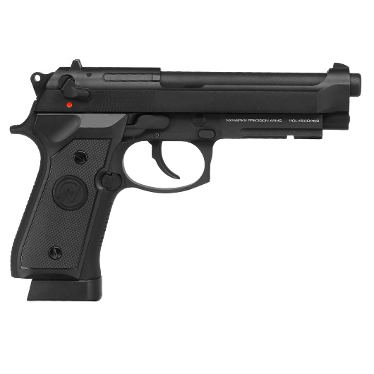 NxWerks NX 92 Commando CO2 Luftpistole Kal. 4,5mm BB Metallschlitten Blowback schwarz Bild 4