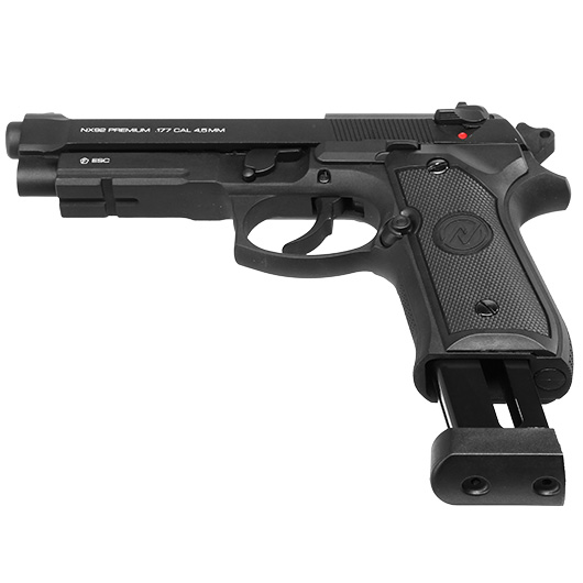 NxWerks NX 92 Commando CO2 Luftpistole Kal. 4,5mm BB Metallschlitten Blowback schwarz Bild 6