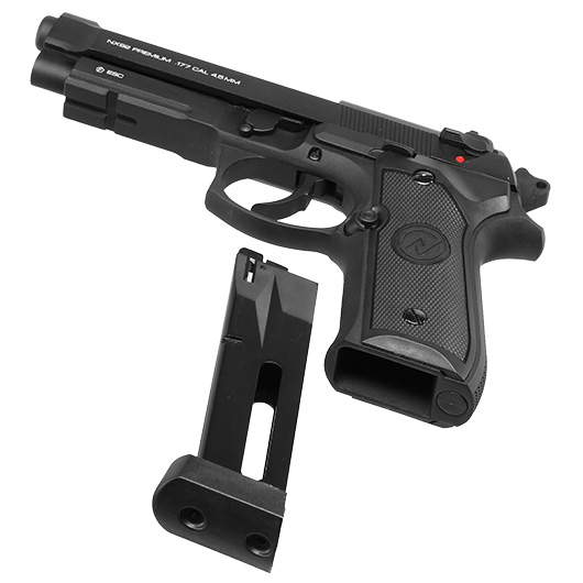 NxWerks NX 92 Commando CO2 Luftpistole Kal. 4,5mm BB Metallschlitten Blowback schwarz Bild 7