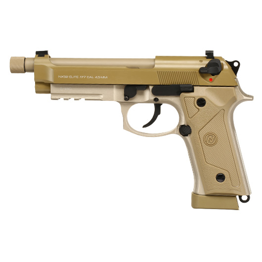 NxWerks NX 92 Elite CO2 Luftpistole Kal. 4,5mm BB Metallschlitten Blowback desert