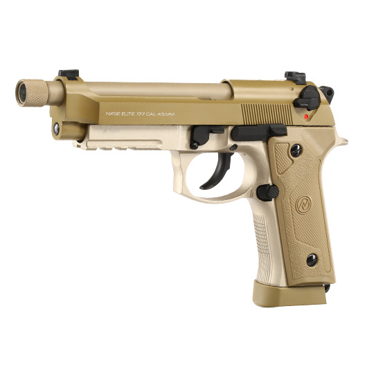 NxWerks NX 92 Elite CO2 Luftpistole Kal. 4,5mm BB Metallschlitten Blowback desert Bild 1