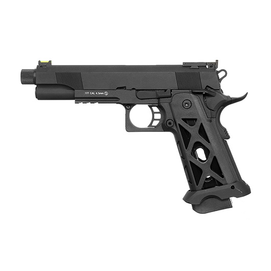 KLI Hi-Capa 5.1 Elite MK2 CO2 Luftpistole Kal. 4,5 mm BB Vollmetall Blowback schwarz