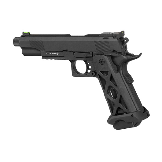 KLI Hi-Capa 5.1 Elite MK2 CO2 Luftpistole Kal. 4,5 mm BB Vollmetall Blowback schwarz Bild 2