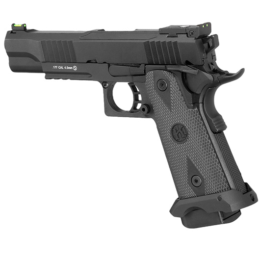 KLI Hi-Capa 5.1 Helios MK1 CO2 Luftpistole Kal. 4,5 mm BB Blowback Vollmetall schwarz Bild 2
