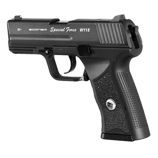 Borner W118 Special Force CO2 Luftpistole Kal. 4,5 mm BB Blowback titan mit Metallschlitten Bild 2