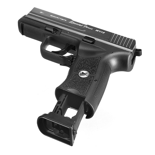 Borner W118 Special Force CO2 Luftpistole Kal. 4,5 mm BB Blowback titan mit Metallschlitten Bild 4