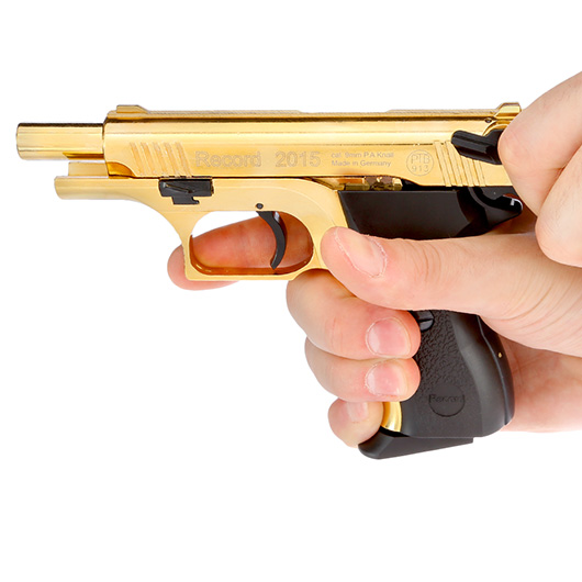 Record 2015 Schreckschuss Pistole Kal. 9mm P.A.K Sonderedition gold Bild 5
