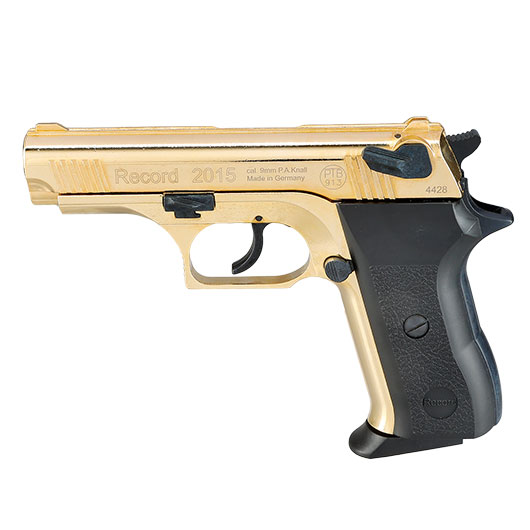 Record 2015 Schreckschuss Pistole Kal. 9mm P.A.K Sonderedition gold