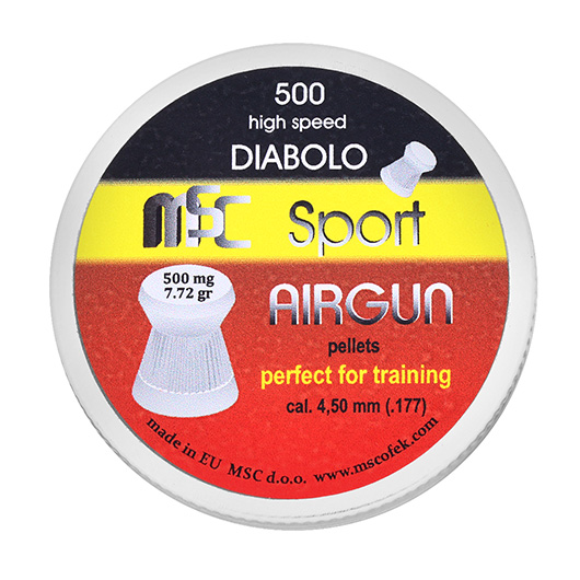 MSC Diabolo Kal. 4,5 mm Sport Flachkopf 0,50 g 500er Dose Bild 3