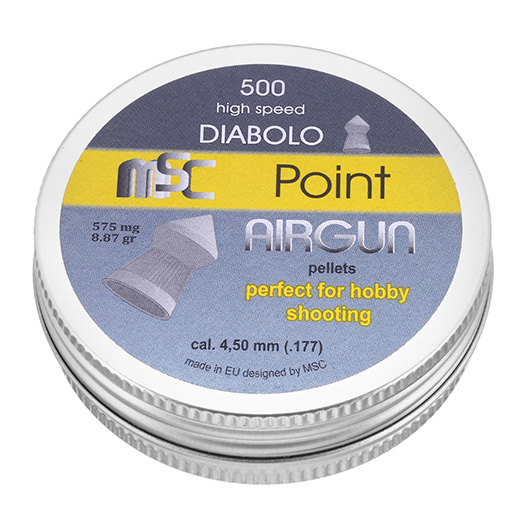 MSC Diabolo Point Kal. 4,5 mm Spitzkopf 0,57 g 500er Dose Bild 1