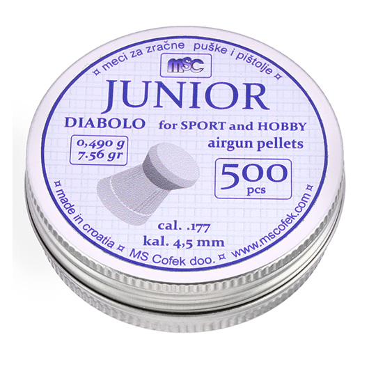 MSC Diabolo Kal. 4,5 mm Junior Flachkopf 0,49 g 500er Dose Bild 1